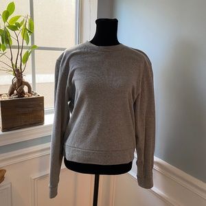 Outdoor Voices Cotton Fleece-Lined CrewNeck Gray Sweatshirt SZ S